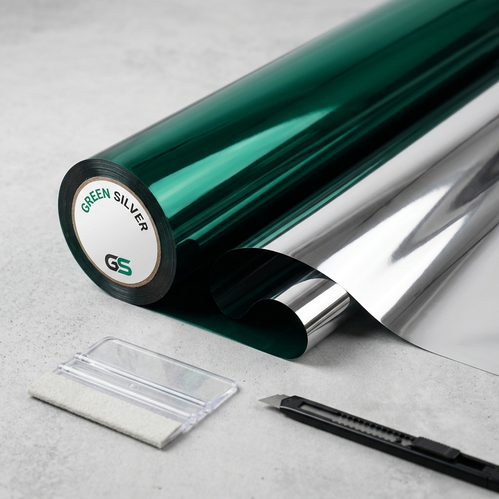 Green Silver USA window Film